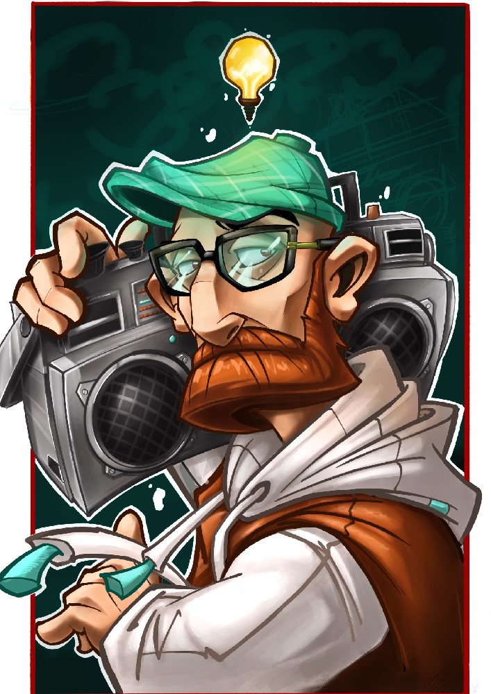 原创涂鸦风格手稿